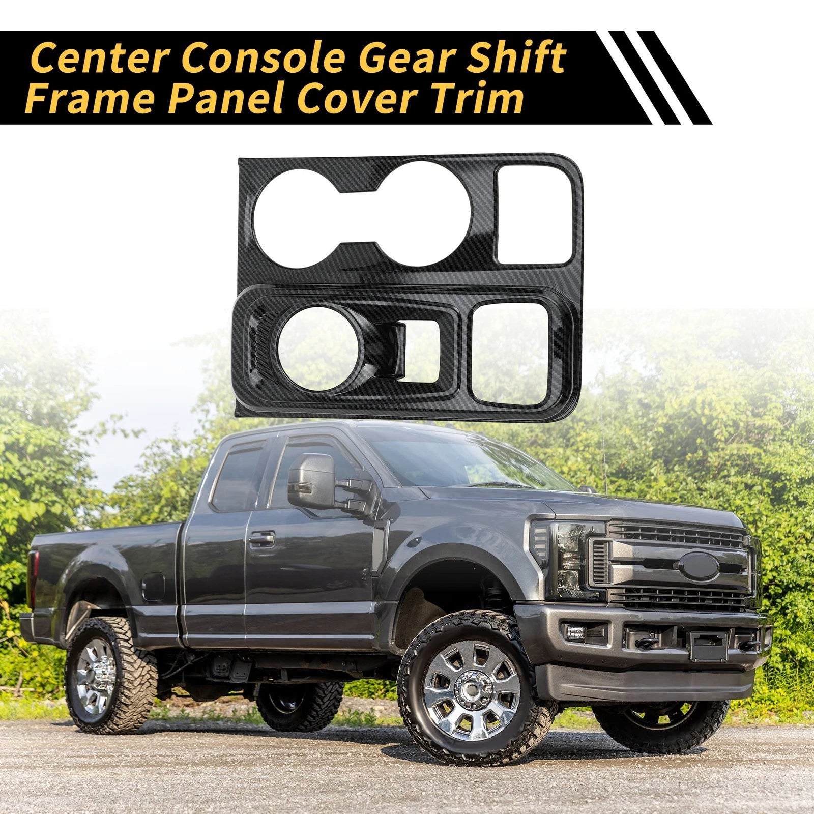 Carbon Fiber Gear Shift Frame Panel Cover Trim for Ford Maverick (2022–2024)