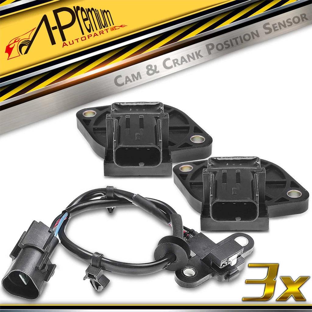 Crankshaft & 2X Camshaft Position Sensors for Mitsubishi Eclipse (1997–1999)
