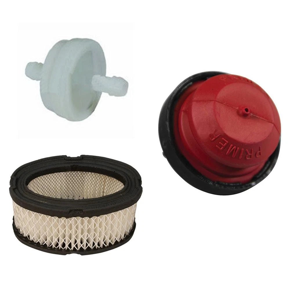 Air Filter, Fuel Filter, Primer Bulb Kit for Tecumseh 33268 394358S 570682B