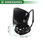 Left Side Door Mirror for Mazda 3 (2017–2018) Manual Folding Black