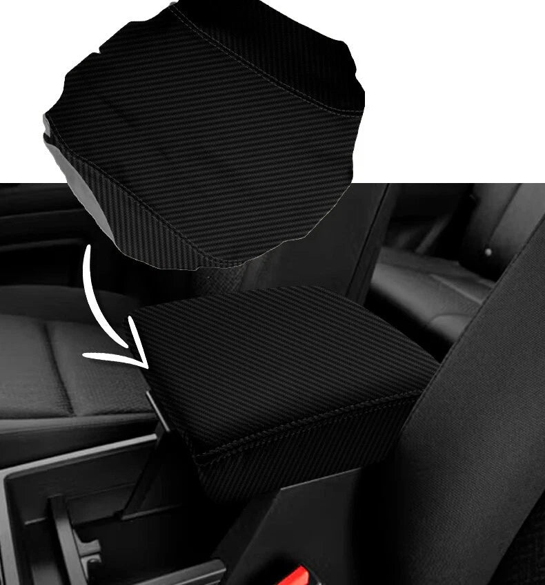 Console Lid Armrest Cover for Honda Ridgeline (2006–2014) Carbon Fiber Black