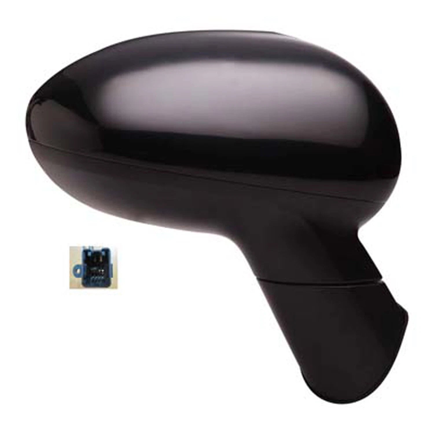Replacement Ready to Paint Passenger Power Door Mirror w/o Turn Signal w/Heated