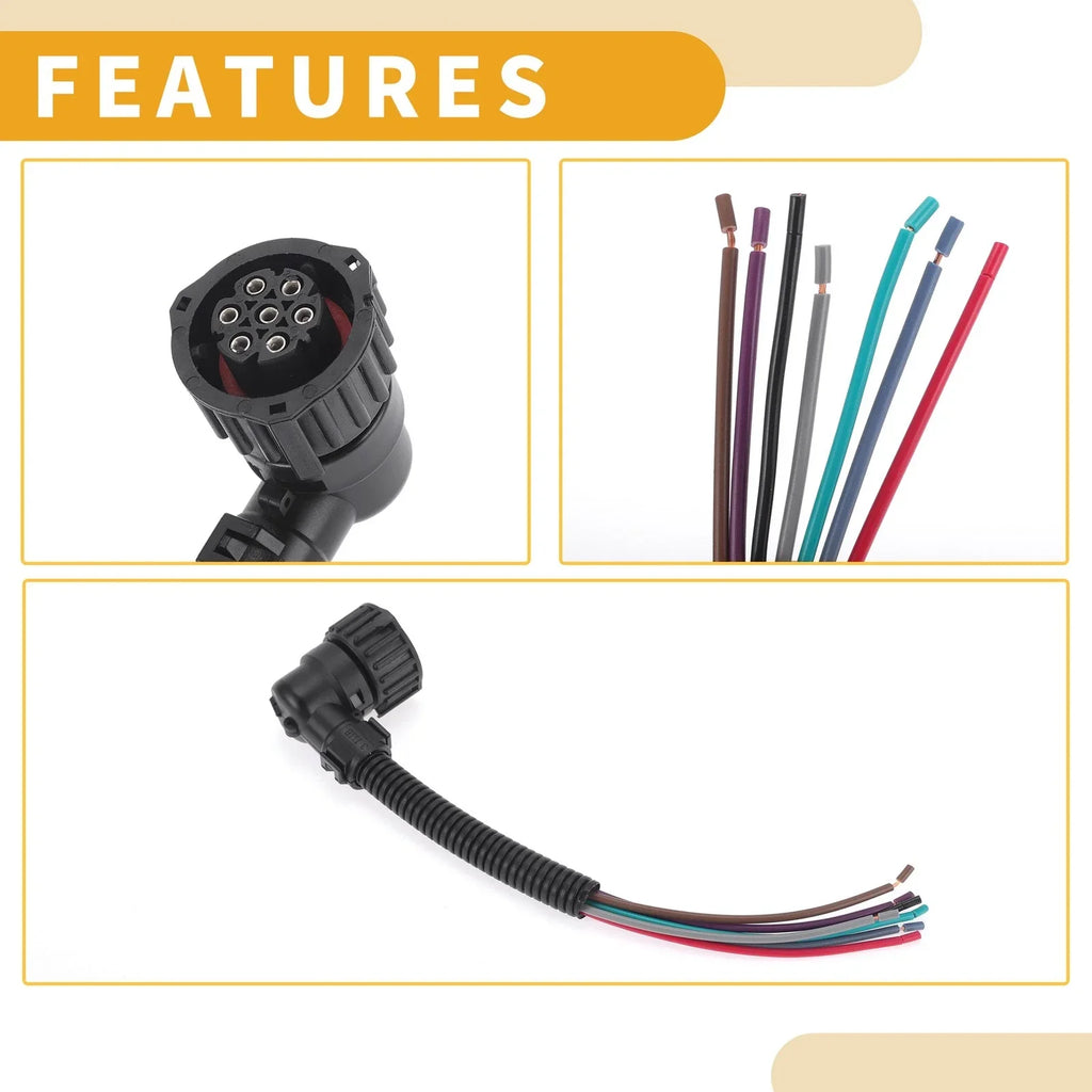 2 x Car Tail Light Wiring Harness Connectors for Fiat Ducato (2001-2016)
