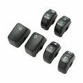 6 x Black Hand Control Switch Button Covers for Harley Dyna Softail (96-13)