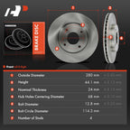 2X Front Disc Brake Rotors for Nissan Sentra (2007-2012) Cube (2009-2014) Versa