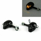 2X LED Turn Signal Skull Indicators for Motorcycle (12V)