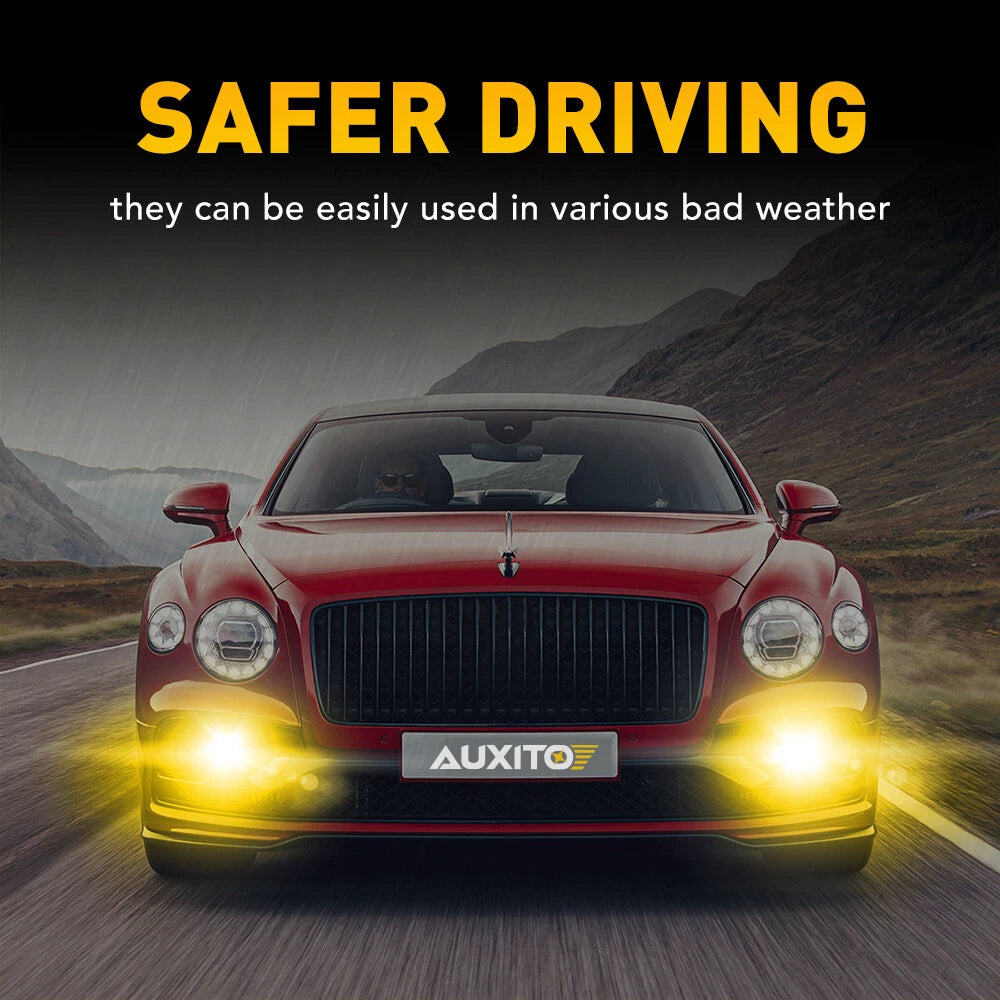 2X LED Fog Driving Light Bulb for AUXITO 880 881 892 (4000LM, 3000K)