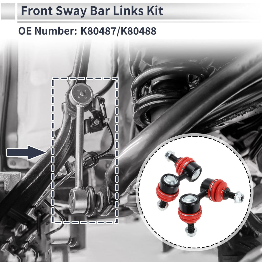 Set of 2 Front Stabilizer Bar Links for Acura RSX (2002–2006) No.K80487/K80488