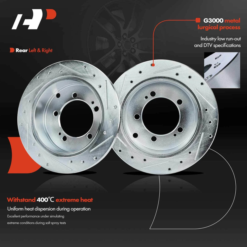 Drilled Brake Rotor & Pad Set for Chrysler Sebring Dodge Avenger