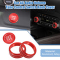 Set of 2 AC Knob Engine Start Stop Button Covers for Nissan Rogue (2021–2022) Red