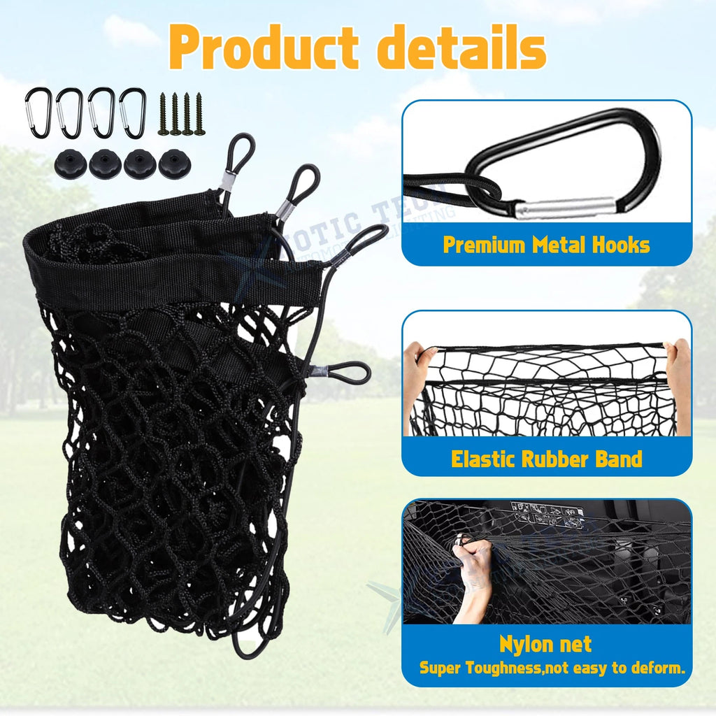Rear Trunk Bed Envelope Style Mesh Cargo Net for Honda Ridgeline (2006-2026)