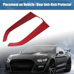 2X Door Panel Guard Protector Stickers for Ford Mustang (2015–2022) Red