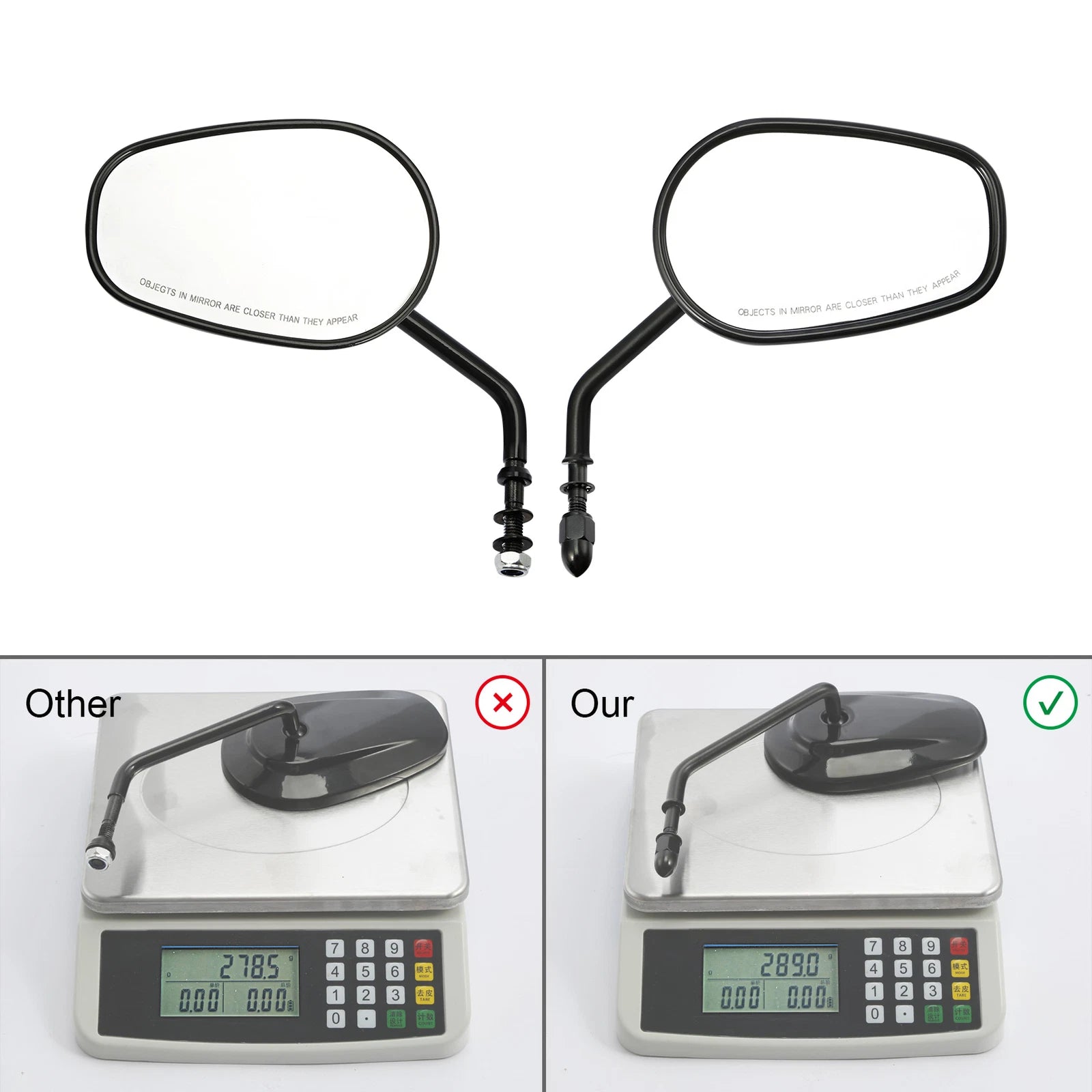 Rear View Mirrors for Harley Davidson Road King FLHT FLHR FLHTC (US)