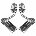1 1/4" 32mm Long Angled Highway Engine Guard Footpegs for Harley