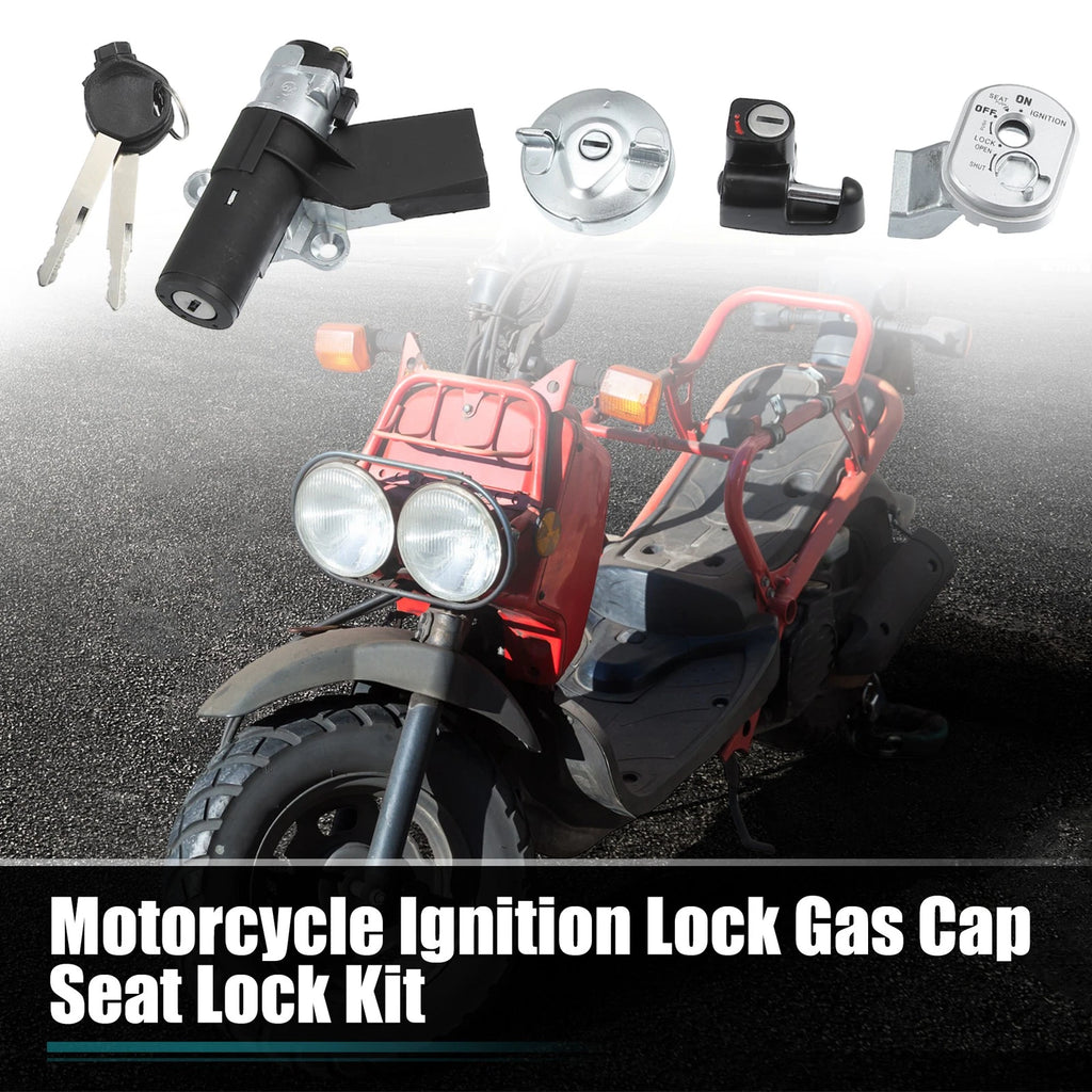 Ignition Switch Fuel Gas Cap Cover Seat Lock w/ Key for Honda NPS50 (2003–2023)