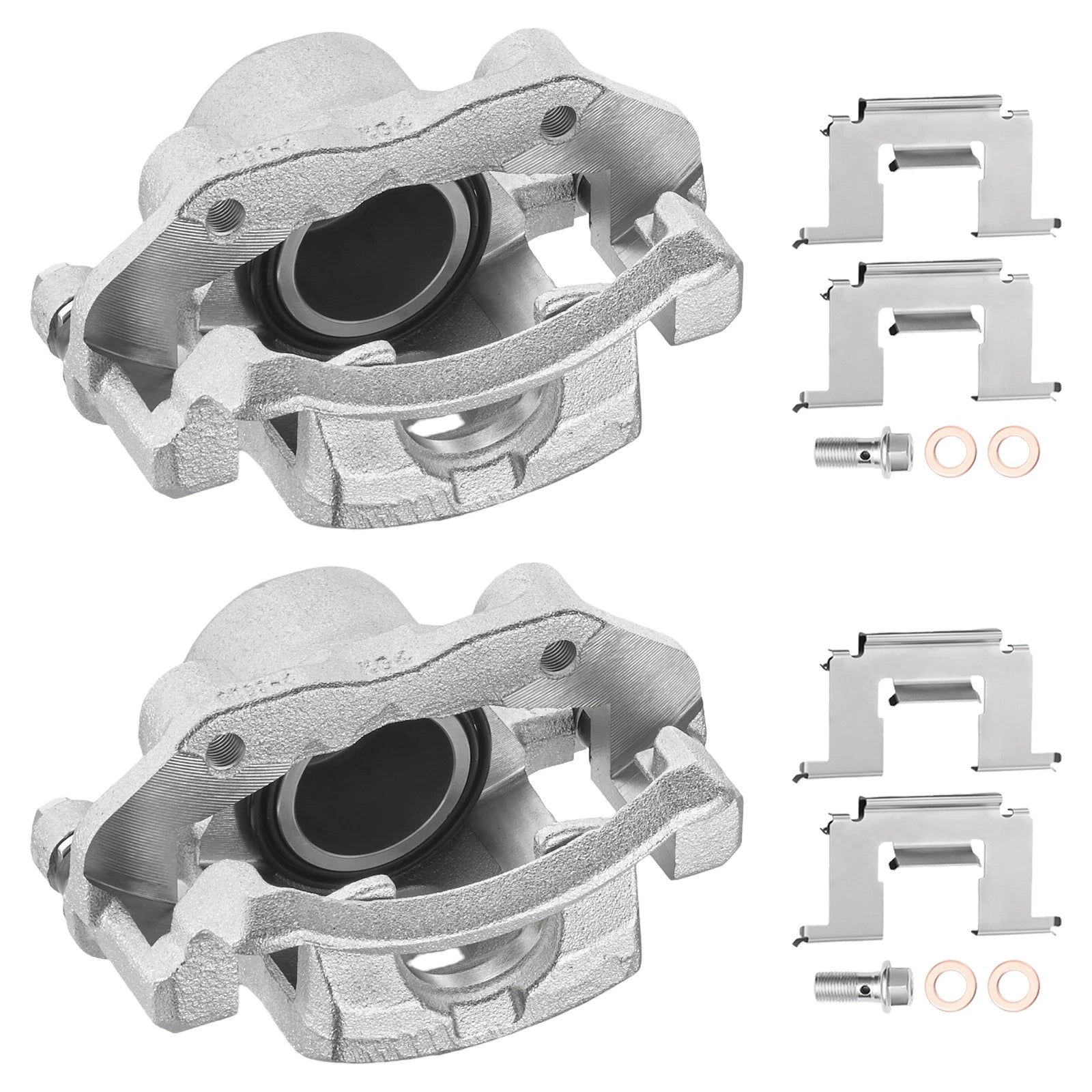 Pair Front Brake Calipers with Bracket for Nissan Pickup D21 (1991–2004)