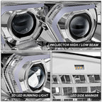 Chrome Clear LED Projector Headlight for BMW 323I (2005–2008)