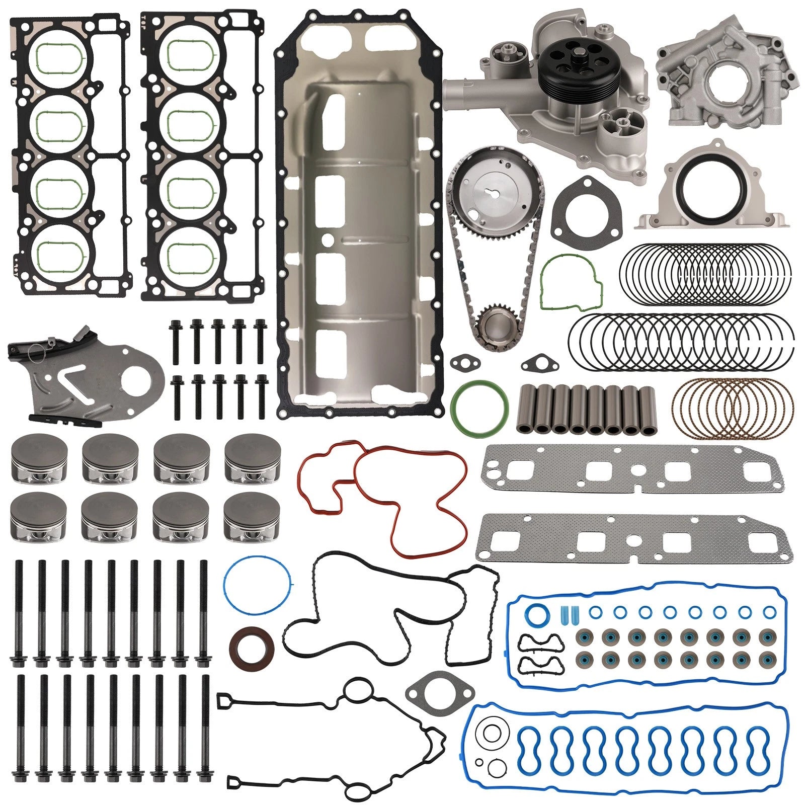 Piston & Ring Set w/ Timing Chain & Pump for Dodge Ram 3500 (2003–2007)