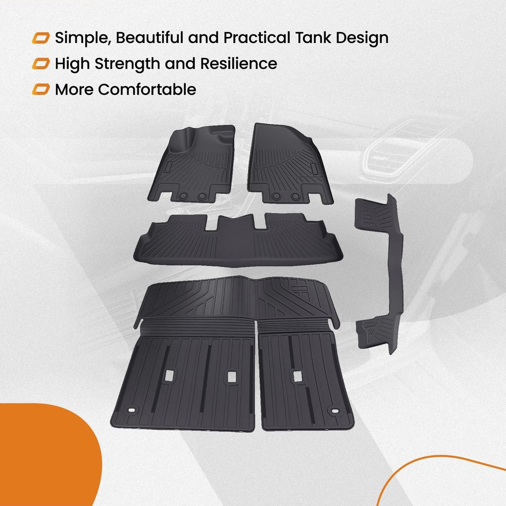 Set of 4 All Weather Floor Mats for Nissan Pathfinder (2022–2025) Rubber