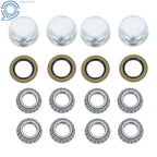 Set of 4 Trailer Axle Kits with 4 on 4" Bolt Idler Hub & 1" Round BT8 Spindle