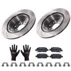 Rear Brake Rotors and Pads Kit for Nissan 350Z (2006–2009) / 370Z (2009–2019) 31387