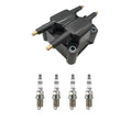 Set of 4 Hitachi Ignition Coils & Bosch Nickel Spark Plugs for Sebring Voyager (L4)