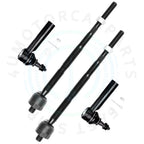 Set of 4 Front Inner Outer Tie Rod Ends for Chevrolet Equinox GMC Terrain (2010–2017)