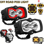 2X LED Pod Work Lights for Jeep Truck (Off Road)