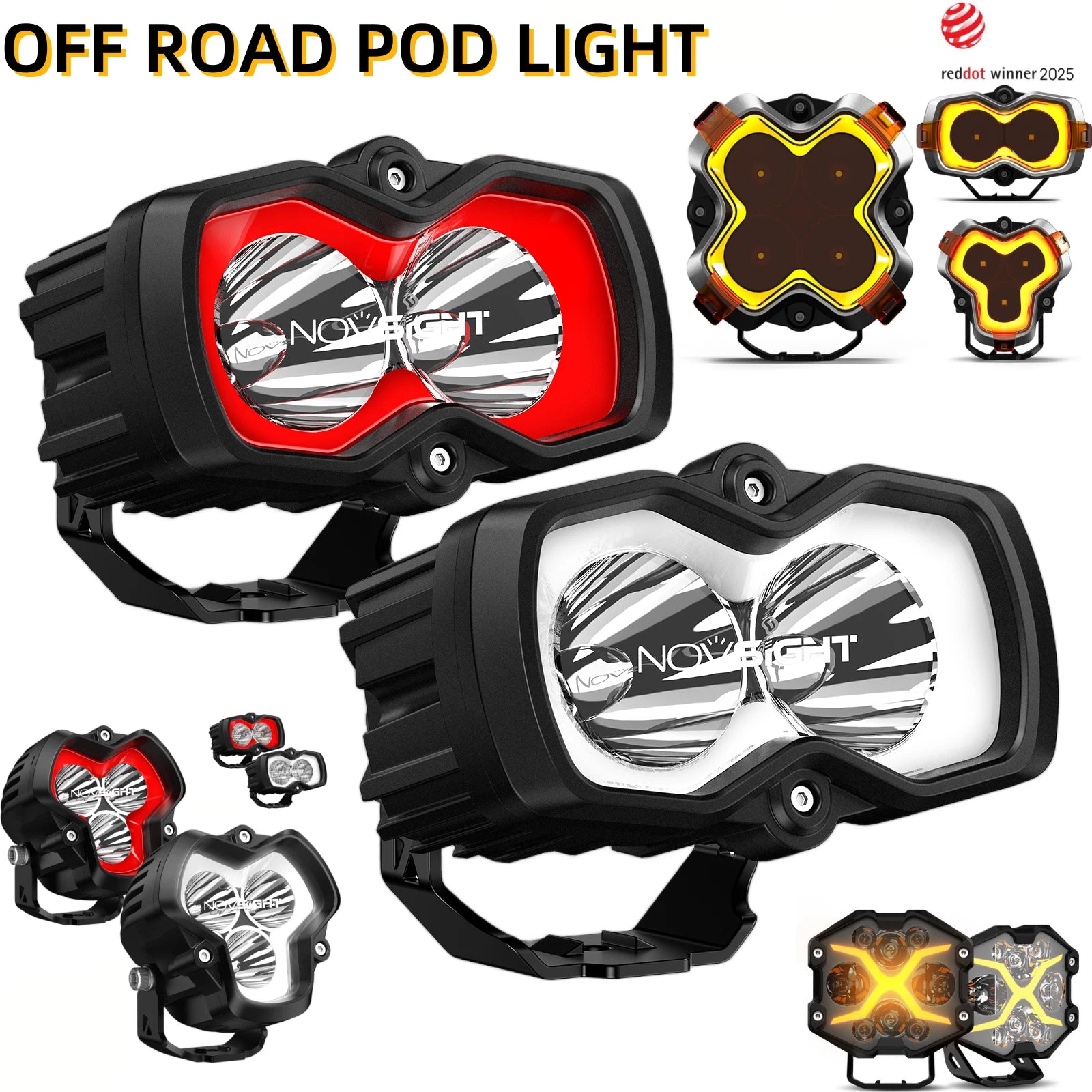 2X LED Pod Work Lights for Jeep Truck (Off Road)