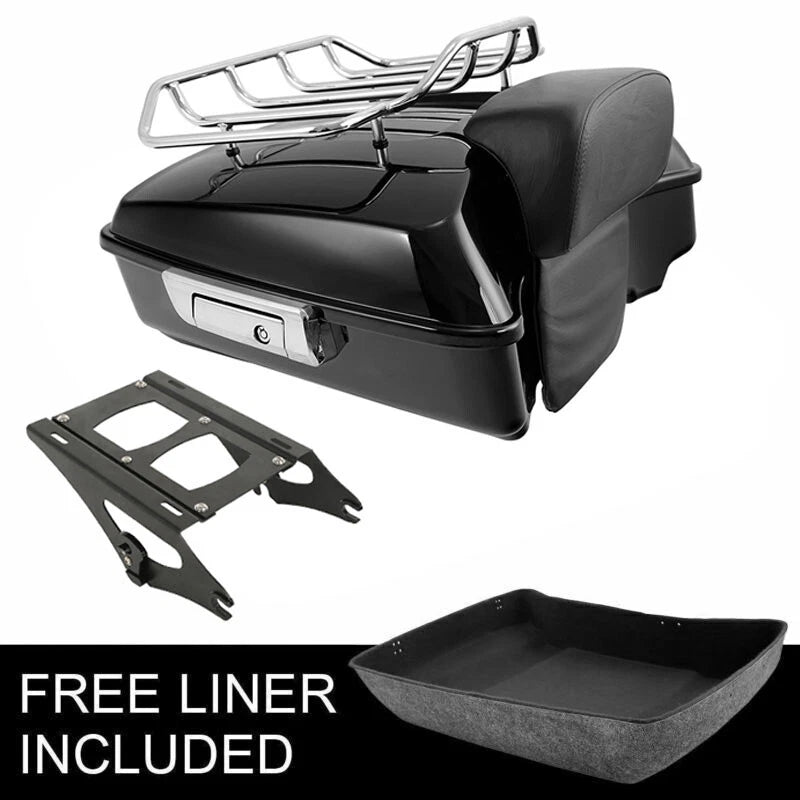 Chopped Trunk Backrest Mount Rack for Harley Touring Street Road Glide (2014–2026)