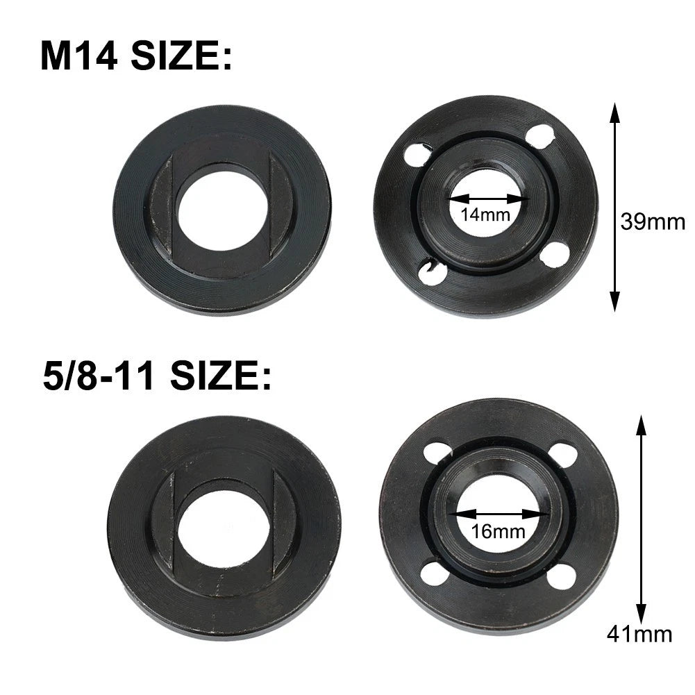 2X M14 Flange Nut & 2X 5/8-11 Flange Nut for Angle Grinder