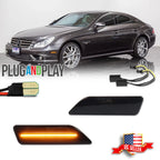 Smoke Amber LED Bumper Side Marker Lights for Mercedes Benz CLS-Class (2006–2011)