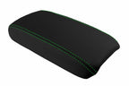 Leather Console Lid Armrest Cover for Honda Civic (2006–2011) Green Stitch