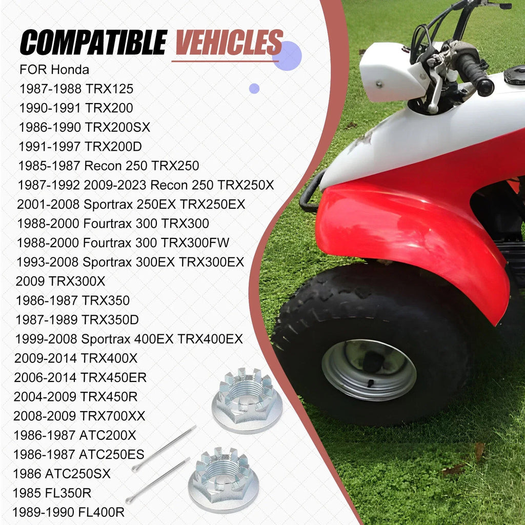 2 x Rear Axle Nuts 18mm for Honda Rancher 350 ES TRX350TE TRX350TM