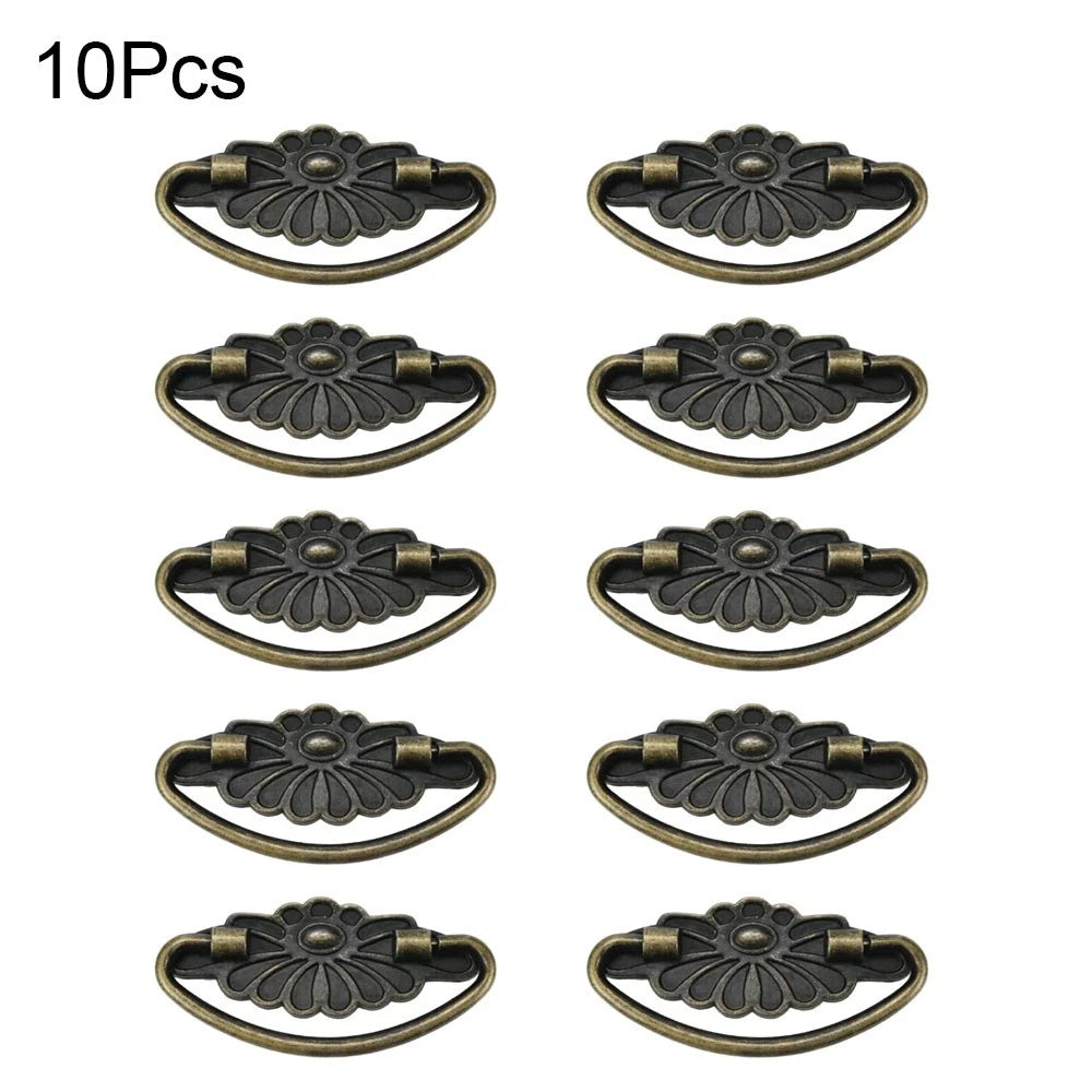 10Pc Vintage Drop Pulls for Jewelry Box Cabinet Drawer Knob