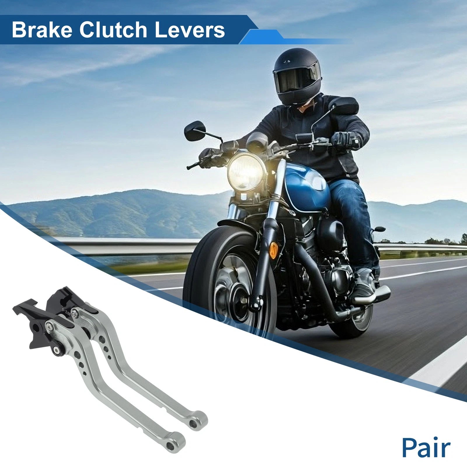 Short Brake Clutch Levers for Suzuki GSXR600 (1997–2003) Titanium Tone 1Pair