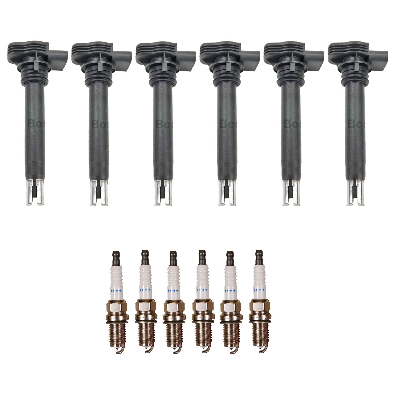 Set of 6 Ignition Coils & Spark Plugs for Audi Q5 3.2 V6 (2009–2017)