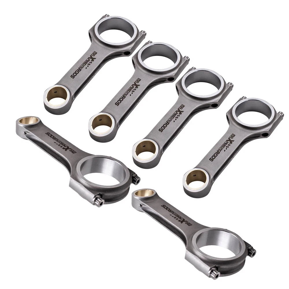 Set of 6 Forged H-Beam Connecting Rods ARP2000 for BMW N54B30 (2007–2016)