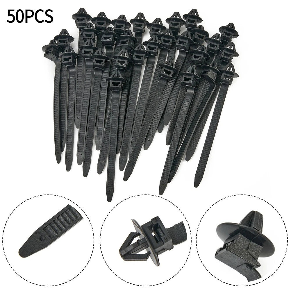Set of 50 Hose Clips Fasteners for Universal Automotive Use