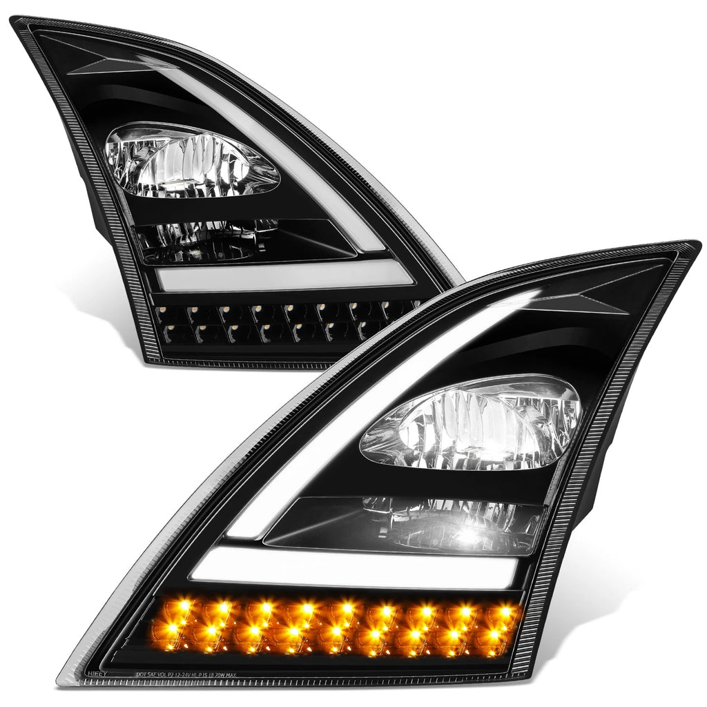 3D LED Bar Sequential Turn Signal Headlights for Volvo VN VNL 300-860 (2018–2024)