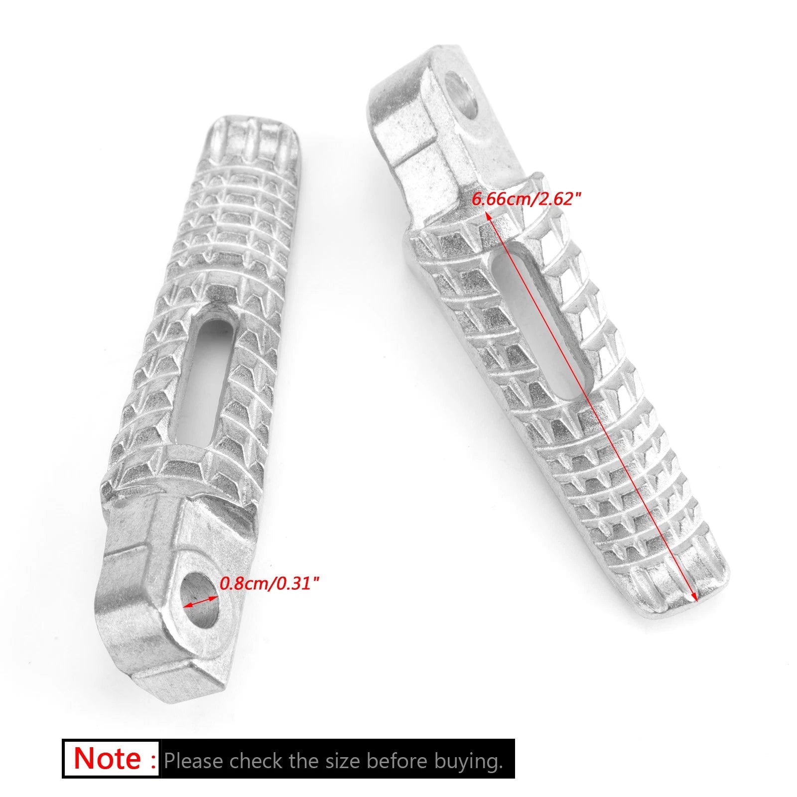 Rear Foot Peg Footrest for Suzuki GSXR600 GSXR750 GSXR1000 (2005–2014) Silver