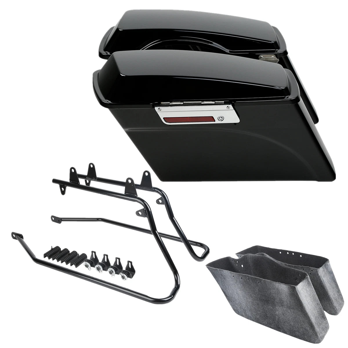 Saddle Bags + Conversion Brackets for Harley Softail (Fitment Specific)