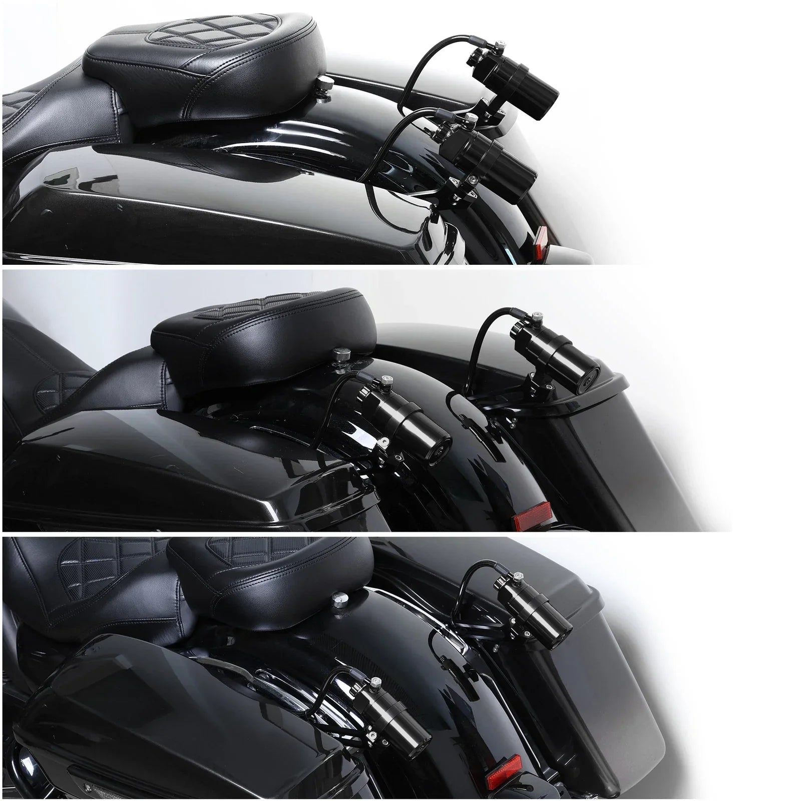 Remote Reservoir Rear Suspension Shocks for Harley Road Street Glide (14-25)