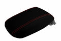 Carbon Fiber Console Lid Armrest Cover for Dodge Dart (2013–2016) Red Stitch