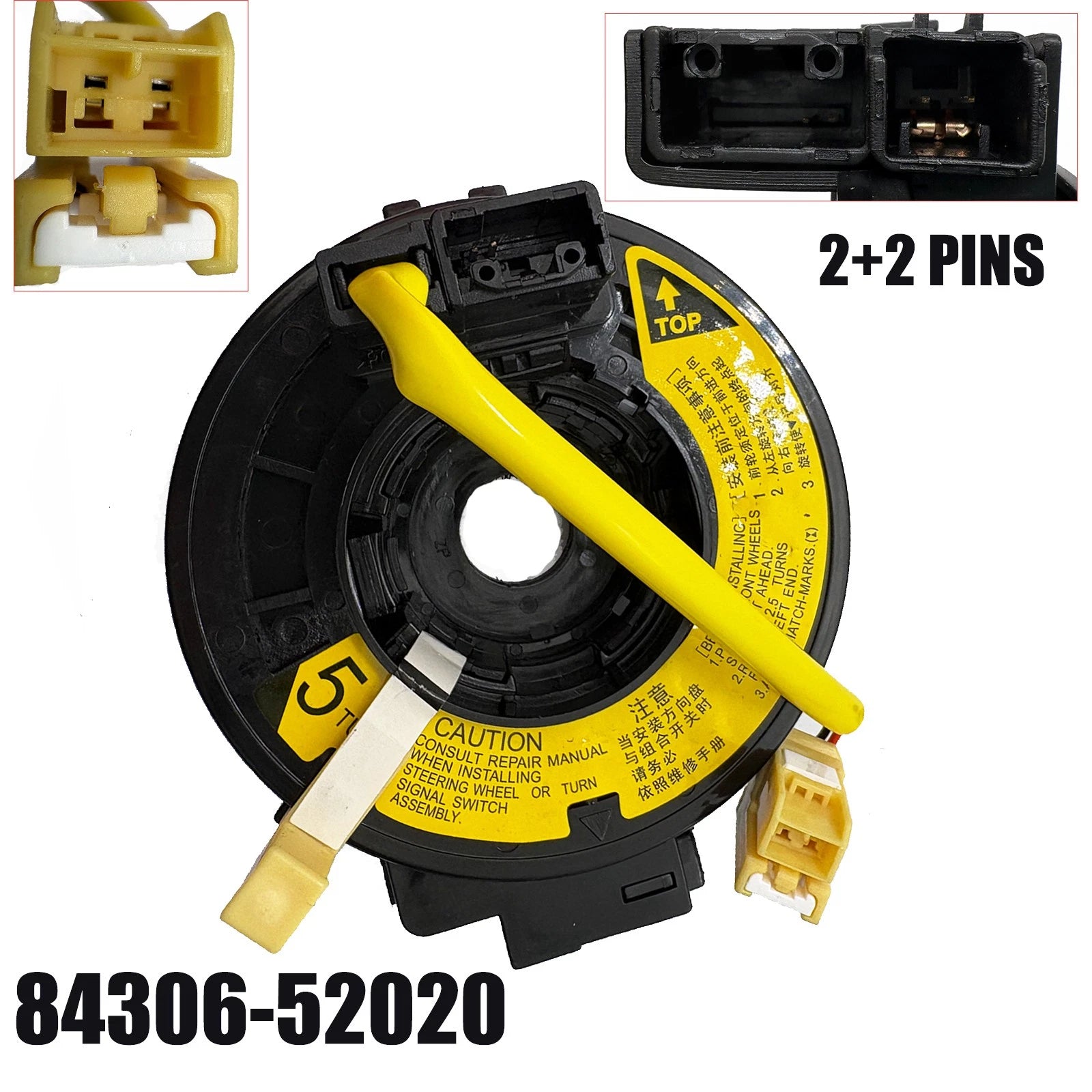 Clock Spring 84306-52020 for Toyota MR2 Spyder (2000–2005), Echo (2000–2003), RAV4 (2000–2004)