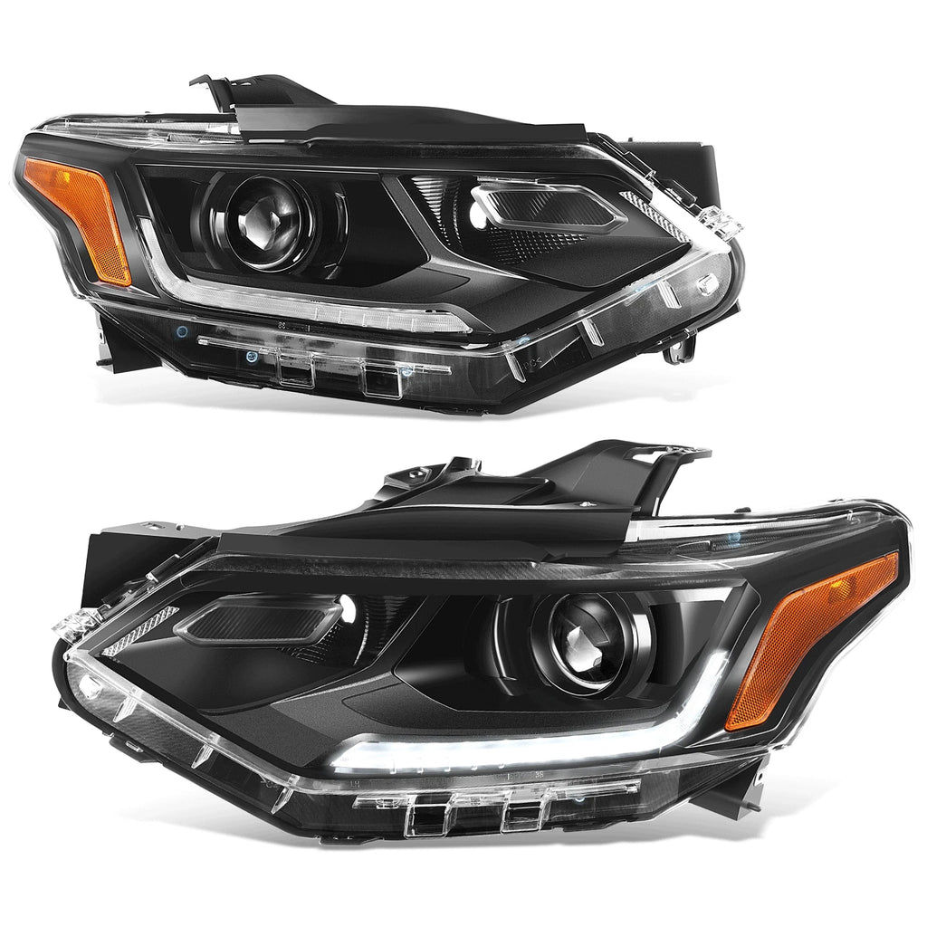 Projector Headlights for Chevrolet Traverse (2018–2021) - Black Housing, Amber Corner