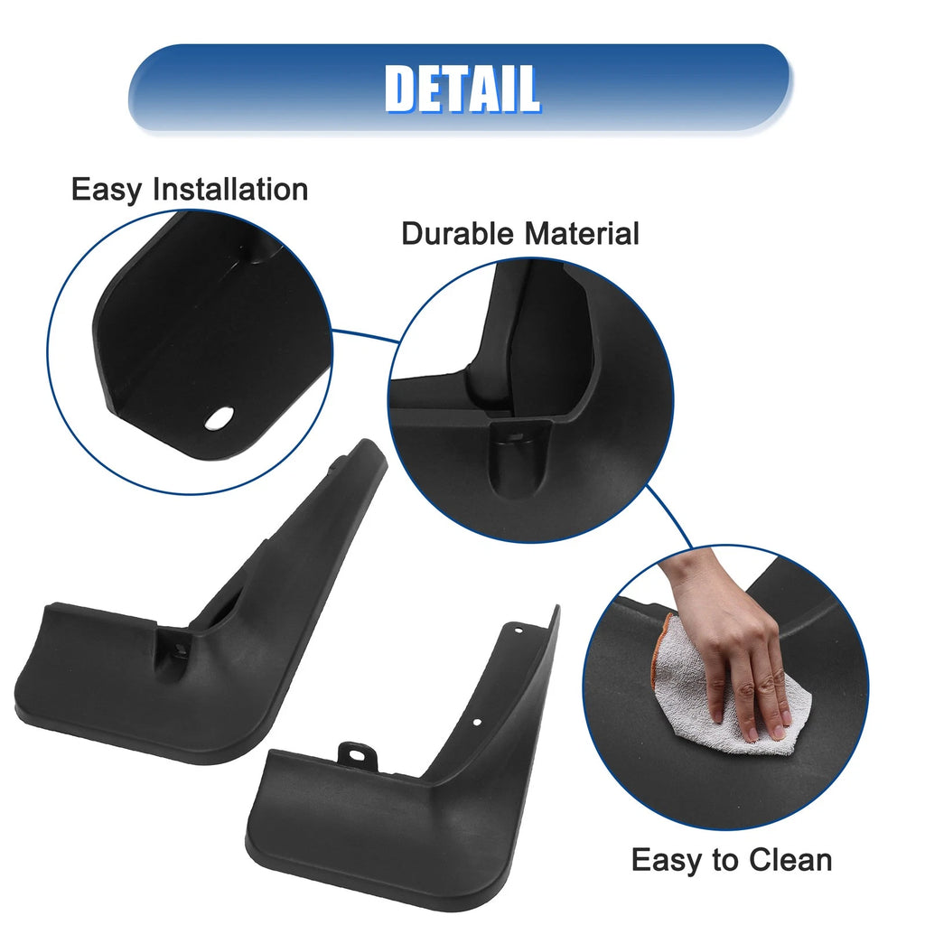 Mudguard Fender Kit for Toyota Highlander (2020–2021) w/ Screw Black