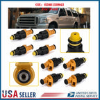 Set of 8 Flow Matched Fuel Injectors 0280150943 for Ford 4.6 5.0 5.4 5.8