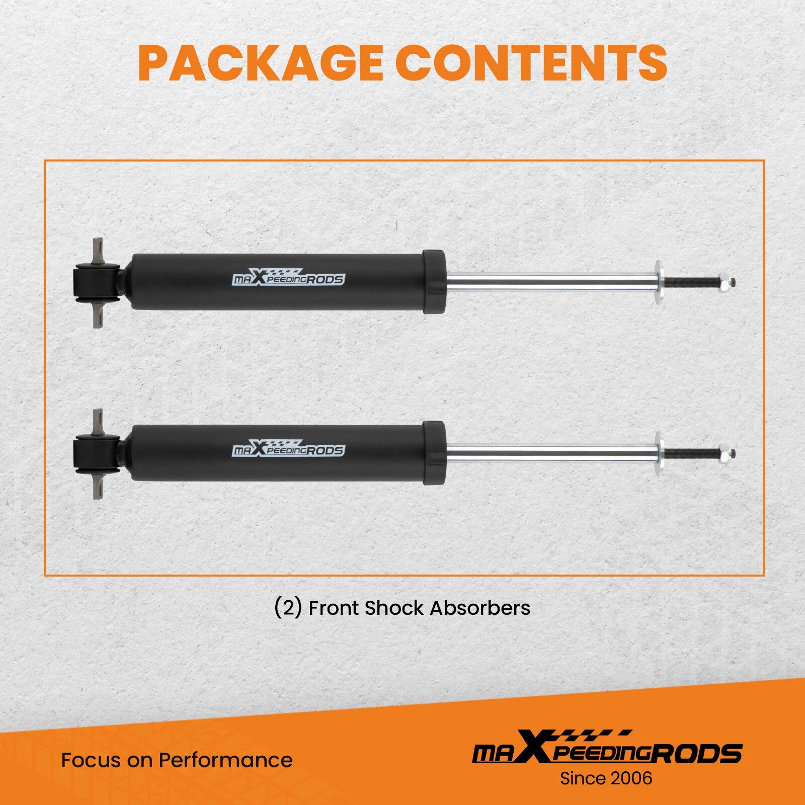 Front Shocks Pair for Chevy Silverado GMC Sierra 1500 2WD (1999–2006) 2.5-4" Lift