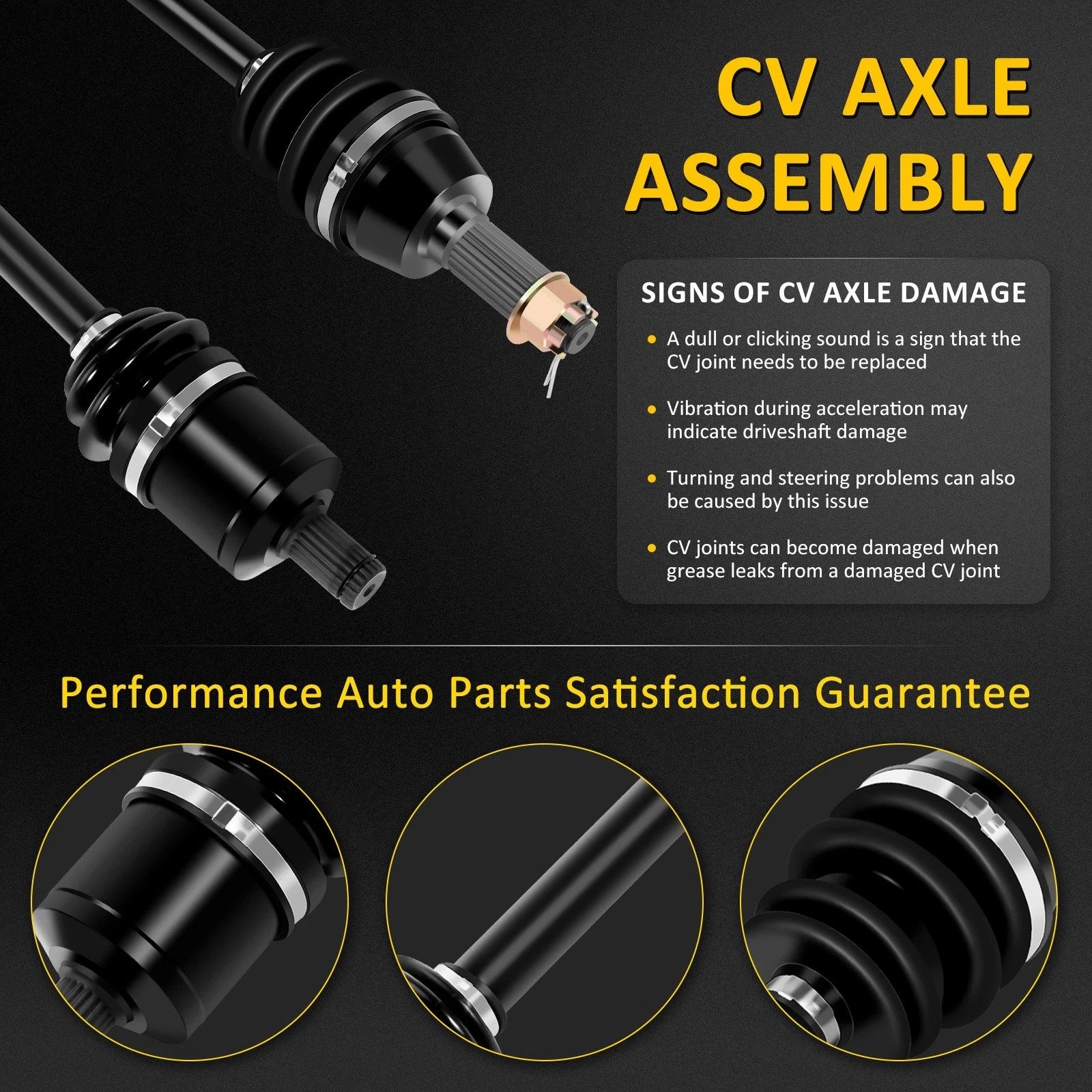 CV Axles for Polaris RZR 570 800 (2012–2014)